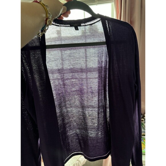 NWOT Talbots Purple Women’s Cotton Medium Cardigan - Picture 8 of 8